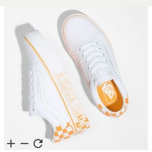 vans old skool platform orange